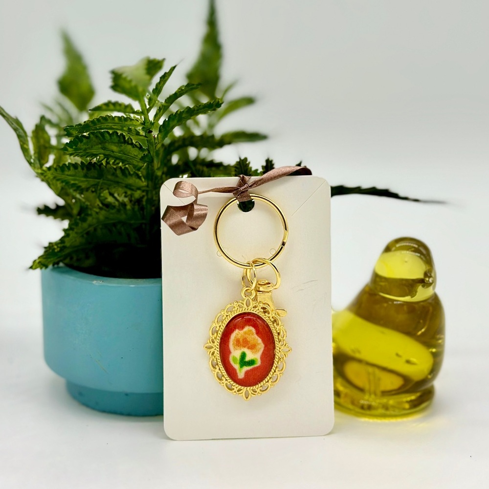 Handmade Floral Keychain